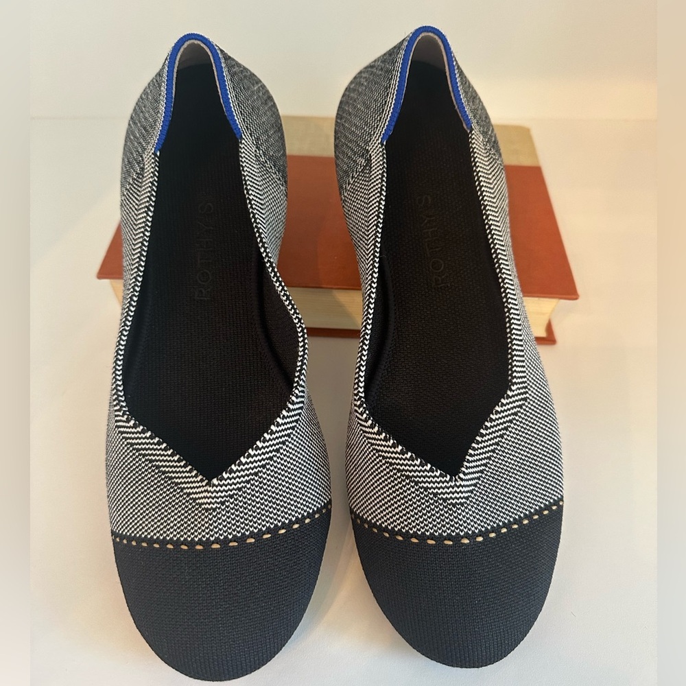 Rothy's The Flat Grey Mist Cap Toe Shoes Sz 11